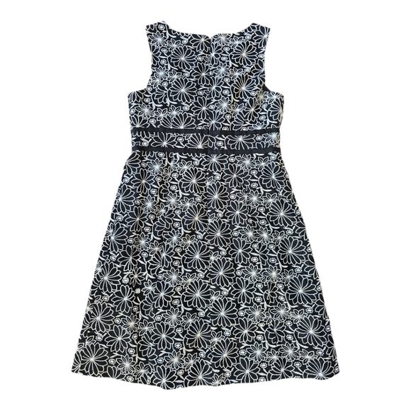 Talbots Linen Blend Sleeveless Embroidered Dress Size 10 - Picture 5 of 7